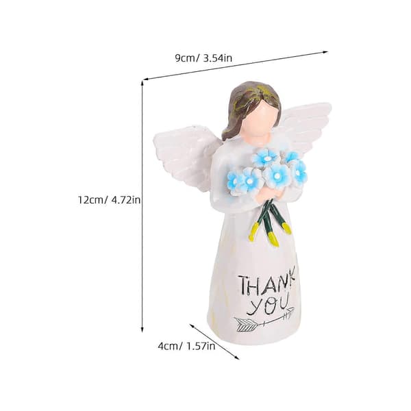 Englefigur i harpiks Morsdag Beende Engelpynt Dekorasjon