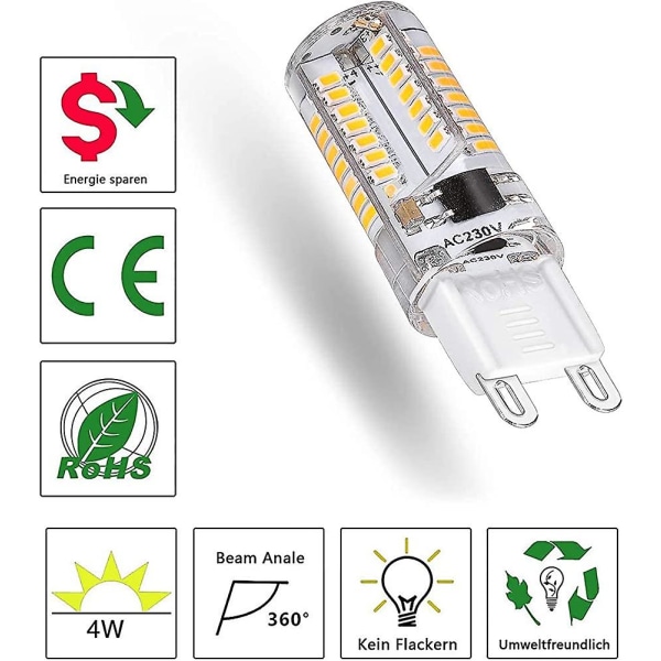G9 LED-lamppu, 3 W:n LED-lamppu vastaa 30 W:n halogeenilamppua, 300 lm lämmin [DB]