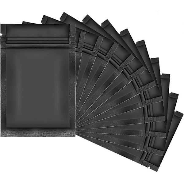 100 stk 8x12+3cm forseglet pose for matoppbevaring, svart . db