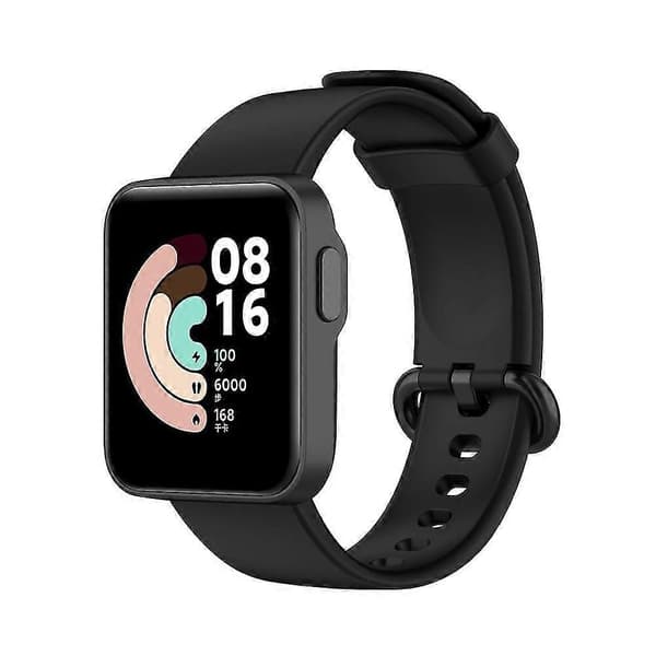 Udskiftnings silikonerem til Xiaomi Mi Watch Lite & Redmi, holdbare bløde urremme, global version [DB] Black