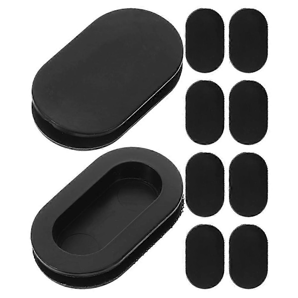 10 st Spargris Pluggar Silikon Spargris Botten Pluggar Spargris Plugglock {DB} Black 4.50X2.50X0.70CM