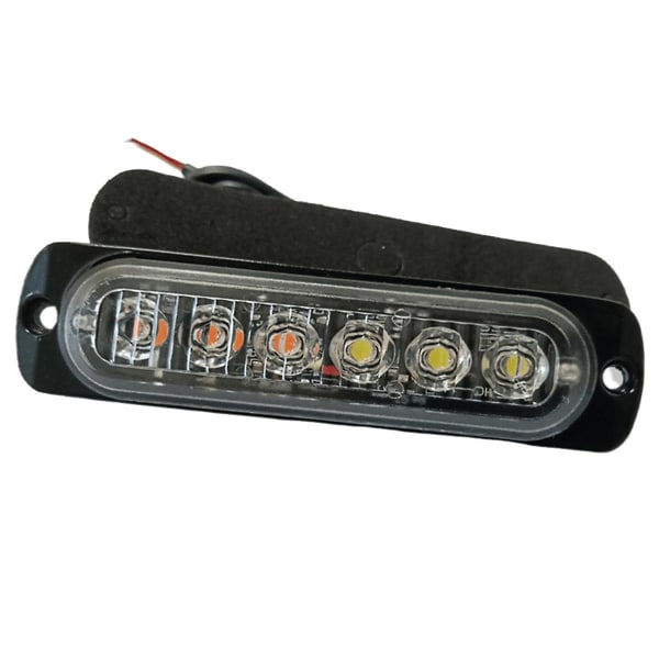 2 kpl Led-stroboskooppi varoitusvalo Strobe Grille vilkkuva Lightbar Kuorma-auto Auto Majakka Lamppu Liikennevalo 12v 24v Keltainen valo