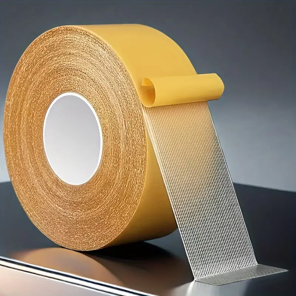 Super stærk dobbeltklæbende tape, 2 cm x 10 meter - Vandtæt gennemsigtig klæbemiddel med glasfibernet til vægge og glas [DB]