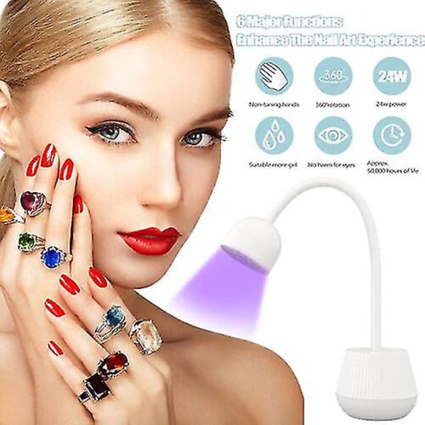 8 Light Nails Lamp Roterbar Mini Uv Led Lamp Dryer Gel Nail Art Professional