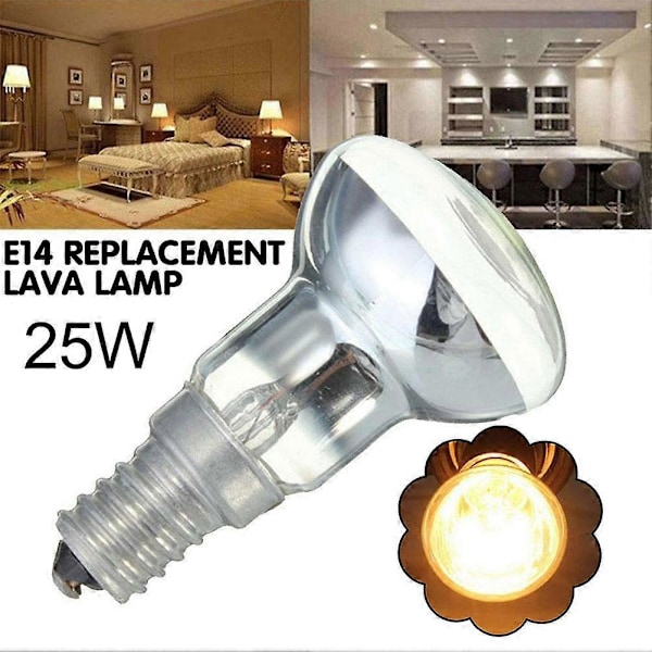 R39 Lava Lamp Glödlampa 25W SES E14 Reflektor Skruv In Spotlight [DB]