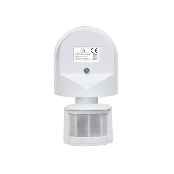 Rörelsedetektor, skymningssensor, vägg, 180°, 1200W[DB]