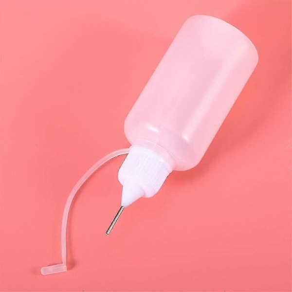 10 stk. Plastikflasker med Dyser, Præcisionsspids Applikator Klemme Flasker til Lim Maling 20ml [db]