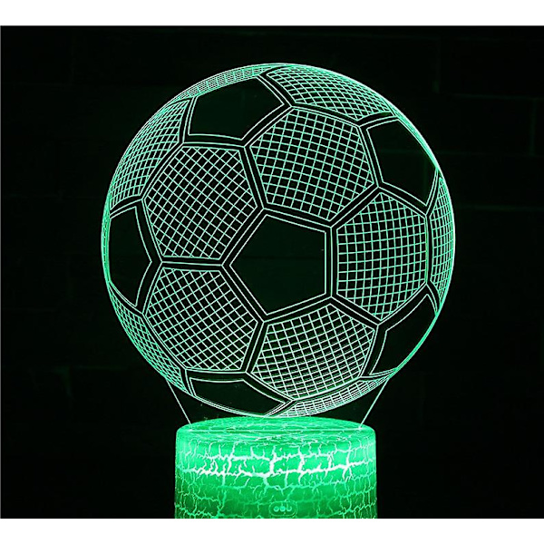 Fodboldgaver til drenge Fodbold 3d Illusion Lampe Fodbold 3d Natlys Gave til drenge piger