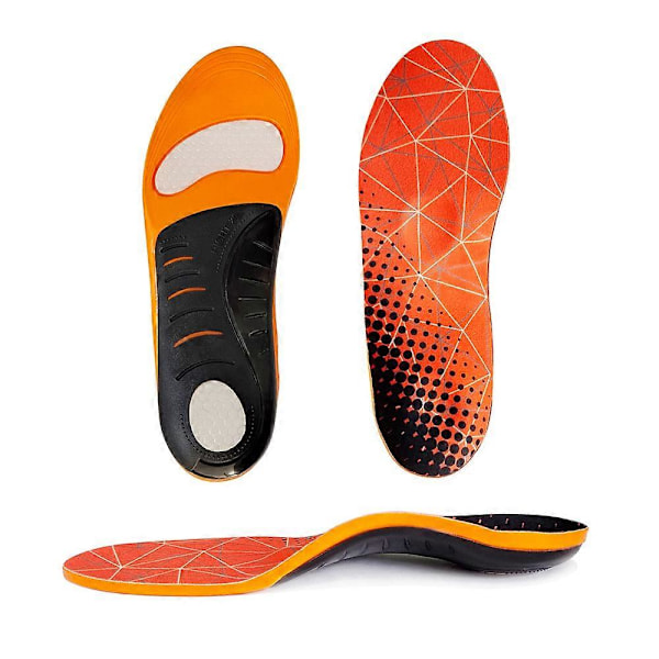 Orthoflexx Innersula Högt Fotvalvsstöd Plattfot Plantar Fasciit innersulor [DB] orange xl 47 to 48