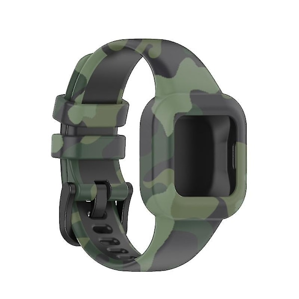 För Garminfit Jr 3/garmin Vivofit Jr 3 Andningsbart Armband Svettsäkert Anti-repa-dwdz [DB] Camouflage Green