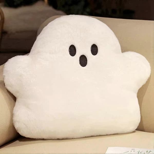 Plysch söt vit molnspöke docka Halloween kudde barnpresent docka hem sovrumsstolsdekoration S[DB] White