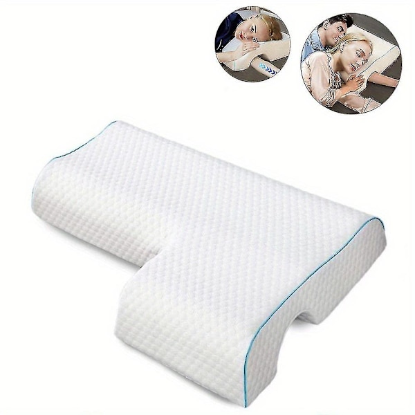 1 st. Bågad Kudde för Par med Långsamt Återhämtande Minnesskum - Anti-tryck Handkudde för db Left Arm
