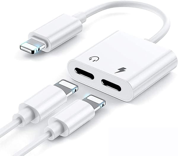 Hodetelefonadapter for iPhone dobbelsplitter