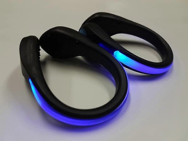 2-pack LED-skolampor för nattvarning, reflekterande löpning, Lamm db Blue