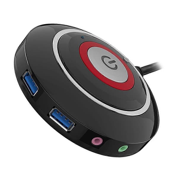 USB Audio Extension Stasjonær Datamaskin Deksel Tilbakestill Trykknapp