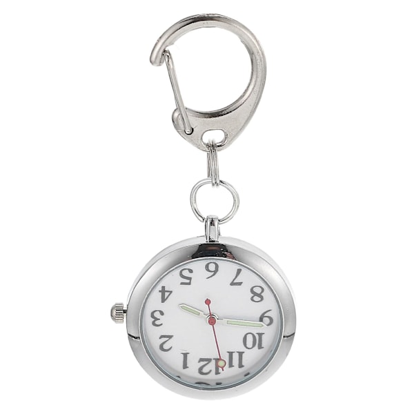 Sygeplejerske Hængeur Clip-on Lommeur Natlysende Lommeur Sygeplejerske Clip Ur [Db] Silver 3 6X2.8CM