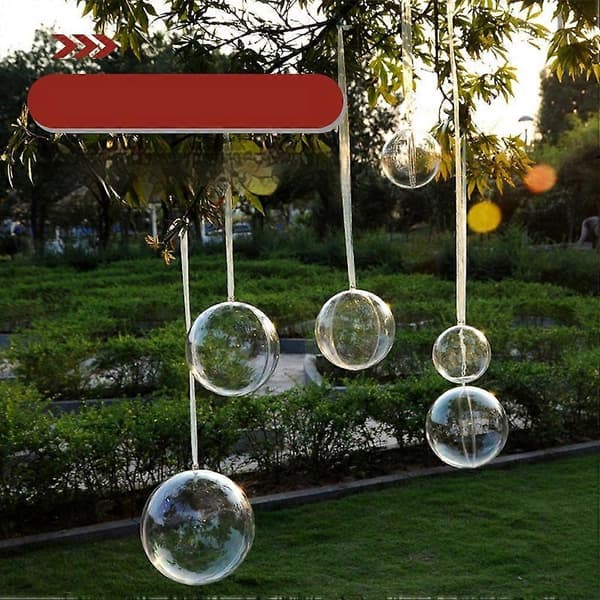 Julekuler Klare Plastkuler til Dekor 10 stk Fyllbare Ornamenter