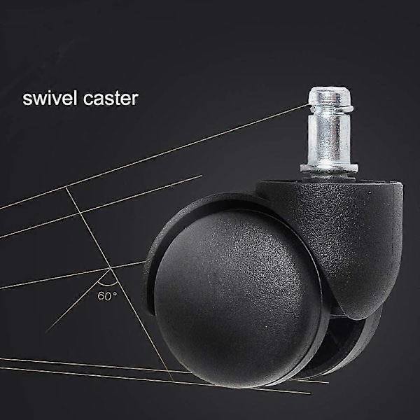 10mm Stam Hjul Gummhjul For Stol Erstatning [db]