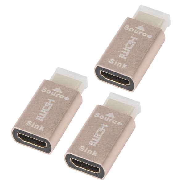 3x Låsskärm Signalhållare Kvm Hdmi2.0 Virtuell Adapter Edid Ddc-kontakt För Display Emulator Upp Till 3