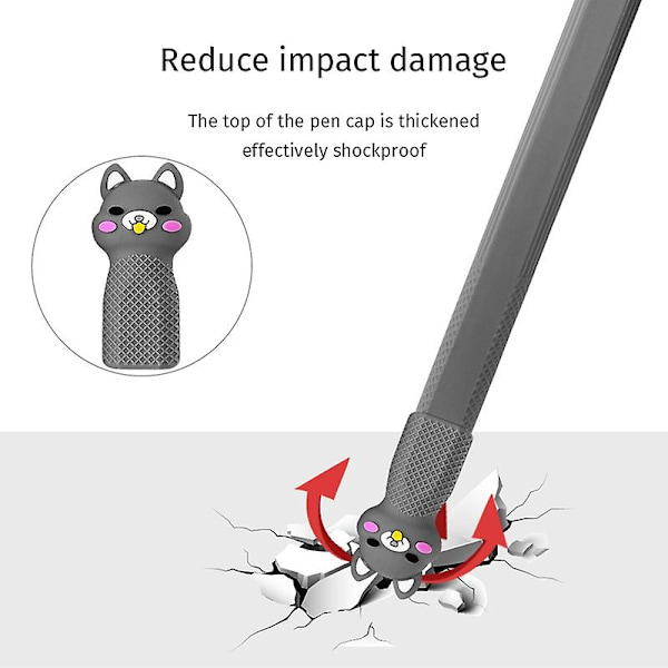 Cartoon Pehmeä Silikoni Anti-drop Anti-lost Stylus Pen Suojakuori Kotelo Hiha Apple Pencil 2 Jikaix Pink