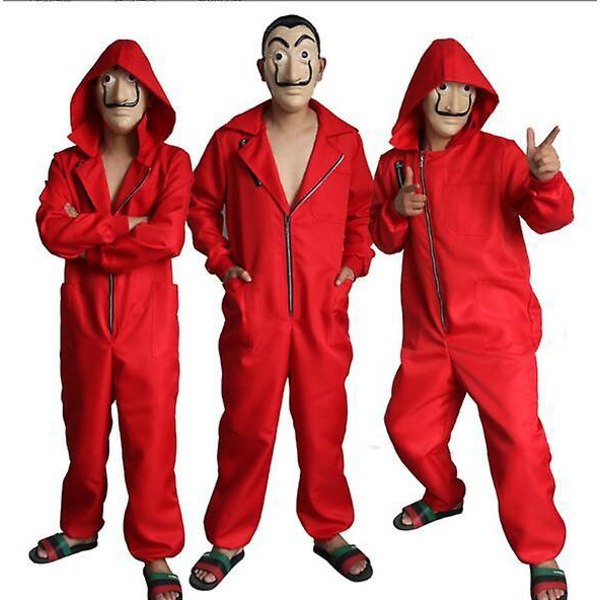 Rl Halloween Cosplay La Casa De Papel Kostym Med Mask