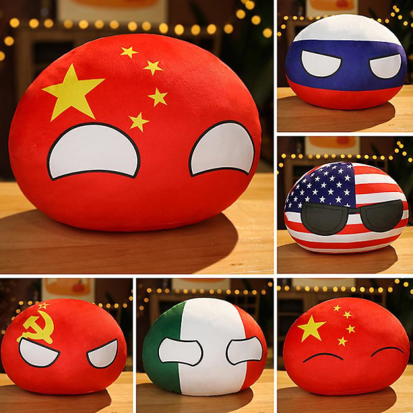 10cm Country Ball Pehmolelu Puolapallo Riippuva Countryball Täytetty Lapsinukke DB Italy