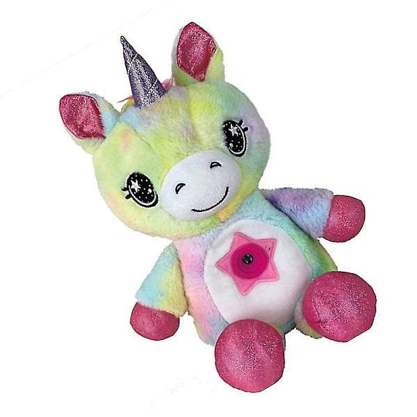 Luova lasten projektio yövalo pehmoeläin yövalo söpö sininen pentu [DB] Color unicorn