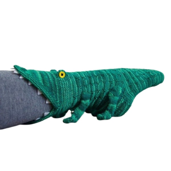 Strikkede Krokodille Sokker Kvinde / Mand Kreativ Dyremodellering Og Ankelsokker Varmt Forråd Indendørs Gulv Om Vinteren {Db} Crocodile