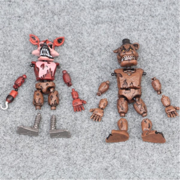 6 stk/sett Fnaf Five Nights At Freddy Game Actionfigurer Lekebord Ornamenter Samleobjekter Modeller Dukke Barn Gave[DB]