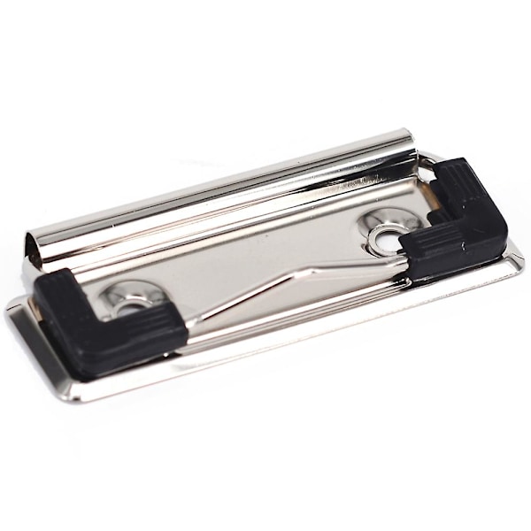 50 stk Klippbrett Klips Kan Installere Hardplate Klips Klippbrett Klips Kontorrekvisita Metall Klips Fjær Cdb silver