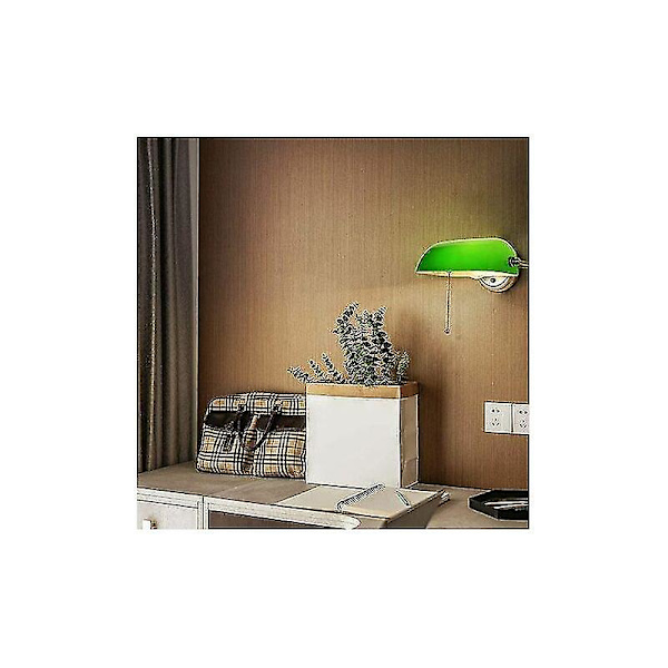Reserve Bankerlampe Skærm, Bordlampe, Glasskærm, Flerfarvet, Reserve Glasskærm, Glasskærm Til Skrivebordslampe Grøn. [DB]
