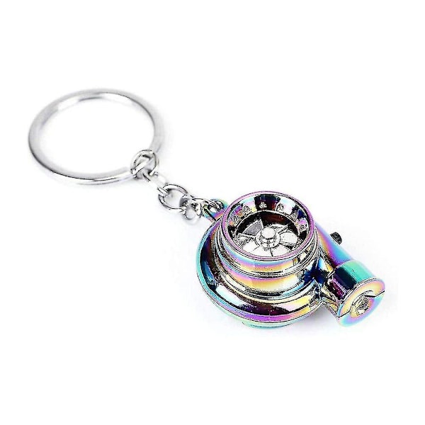 Bil Metal Nøglering Lyd Turbo Nøgle Almindelig Leje Spindende Model Turbine Turbo Ring Nøgle Turbo Formet-mxbc  [dB} Bronze