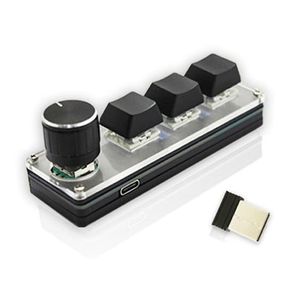 3-tasters trådløst tilpassbart tastatur 2.4g Usb 2 moduser multifunksjonell bærbar hot-swappable taster