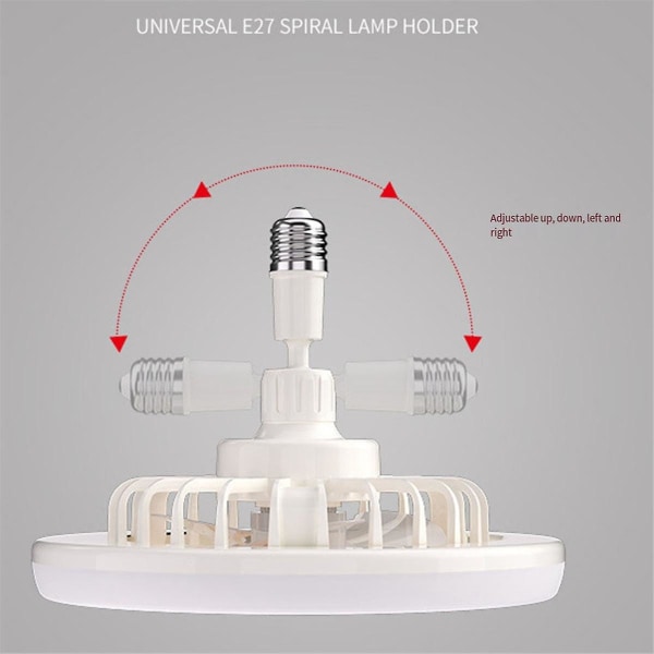 Takfläktar Med Fjärrkontroll Och Ljus Lampa Fläkt E27 Converter Base Smart Tysta Takfläktar Fo