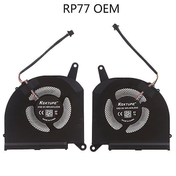 Splinternye CPU GPU-blæsere til AERO 15 OLED 17 RX7G RP77 RP75W VGA-blæserkøler [DB] CPU GPU