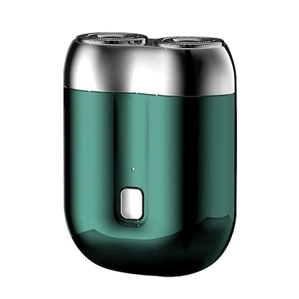 Elektrisk rakhyvel med dubbla huvuden för män - Mini USB-rakapparat, portabel, tvättbar [DB] Green