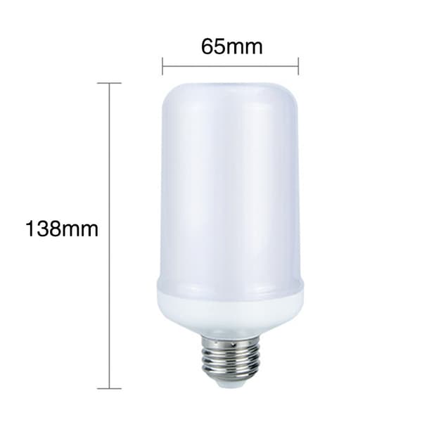 E27 LED-pære med flammeeffekt - 4 moduser - 5W - Varmt lys (DB)
