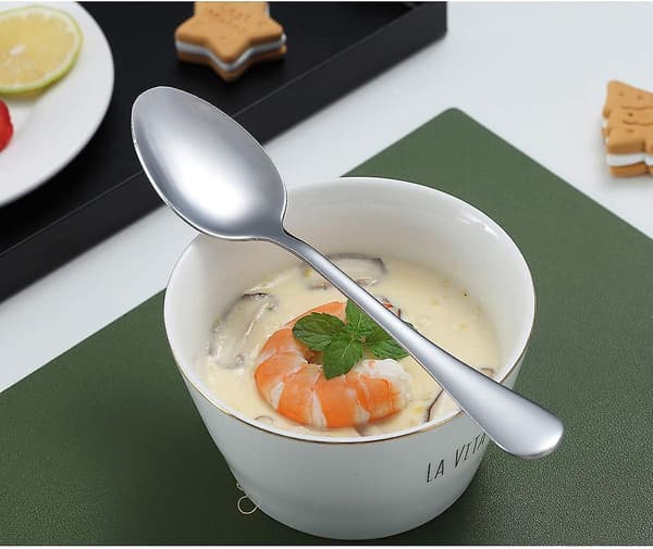 6 stk. 14 cm rustfrit stål teskeer - Dessert- og kaffeskeer