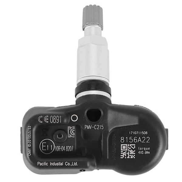 4 st Däcktrycksensor TPMS 42607-48020 för C- Pacific PMV-C215 LS500H LX570 RX450H [DB] Black