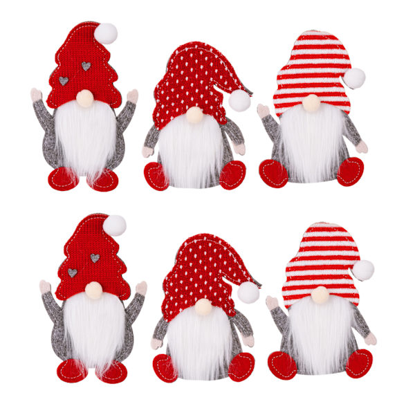 6-pack, Festlig Tomte-Gaffelöverdrag - Perfekt för Julunderhållning och Heminredning 6pcs