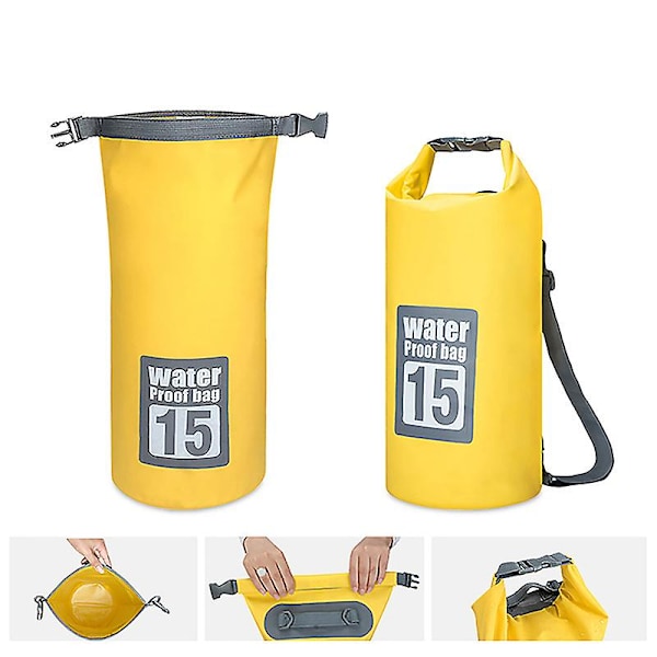 Vattentät väska torr väska väsksäck torr väska ryggsäck för båtliv forsränning fiske DB sky blue 30L