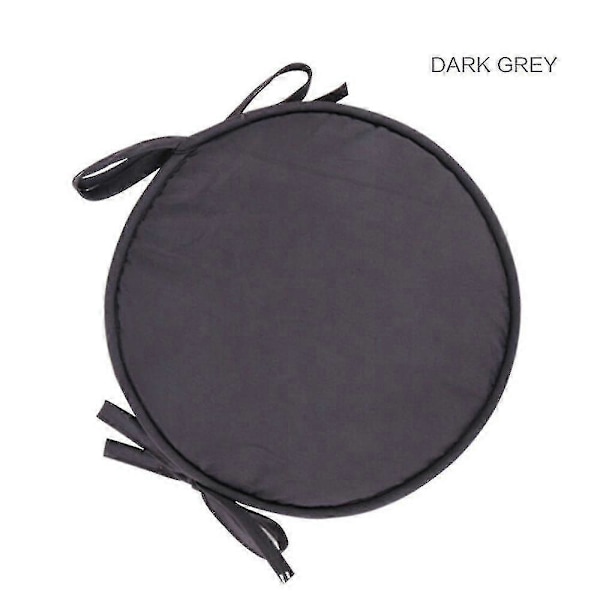 30 cm blød rund stolhynde sædehynder med stropper til fastbinding [DB] Deep Grey 30cm