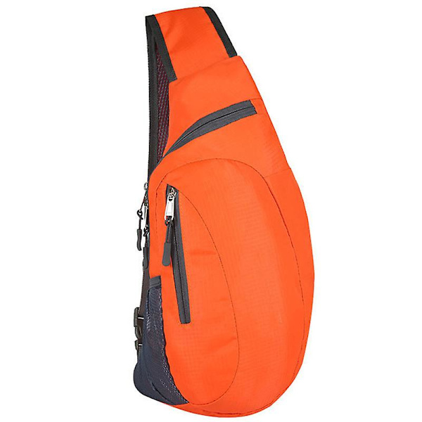 Män Kvinnor Bröstväska Crossbody Sling Bag Utomhus Sport Reseväska Axelrem Väska DB Orange