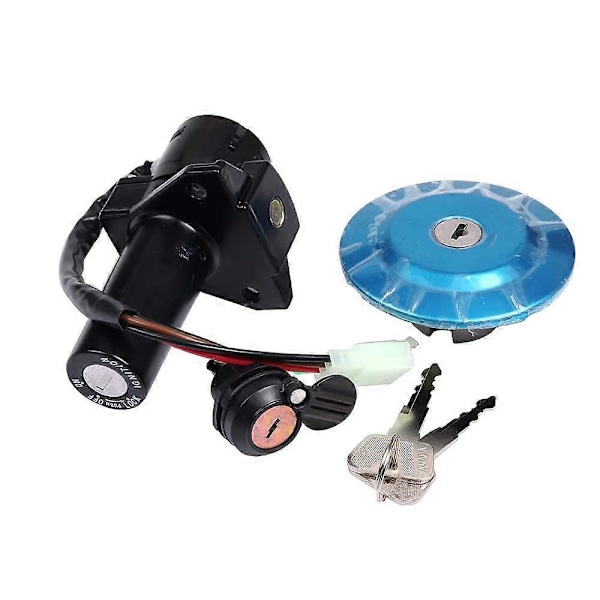 For Yamaha YBR125 YBR 125 Elektrisk Tenningslås Dørsett Bensintanklokk Sete Nøkler (4 Linjer) [db] side cover lock