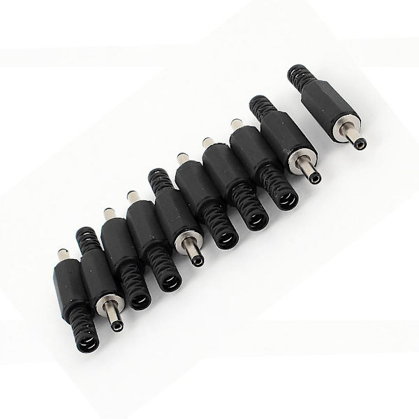 Nye reservedele 3,5 mm x 1,35 mm DC-strømstik, han-stik, 10 stk.