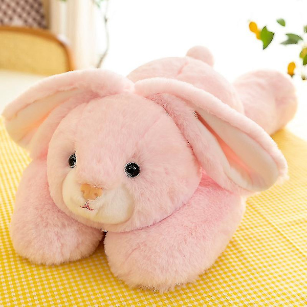 Viktad ångestdinosaurie plyschleksak kastkudde/söt dinosaurie gosedjur docka för pojkar flickor-utmärkt [DB] pink bunny 30cm 11.8 inch