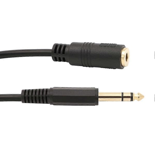 1,5 m 6,35 mm 1/4 tomme han-stereo til 3,5 mm jack-hun-adapterforlængerkabel[DB]
