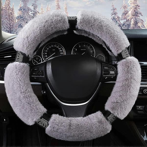 Søtt Rattdeksel - medium, fluffy, elastisk rattdeksel db
