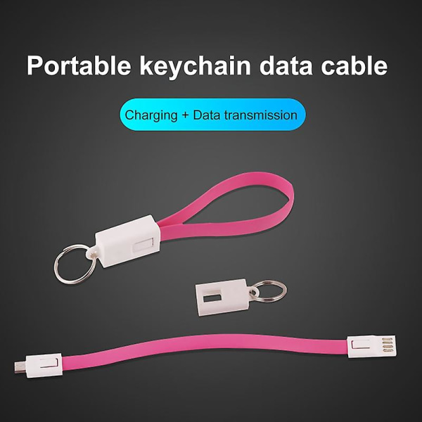 Laddarkabel Säker Snabbladdning Bärbar 8-stifts Micro USB Type-c multifunktionell datasladd för Ios Jikaix White Plug for iPhone