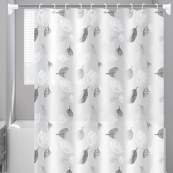 Duschdraperier, Duschdraperi 180x200 cm, Mögelresistent Duschdraperi - Vitt tvättbart draperi